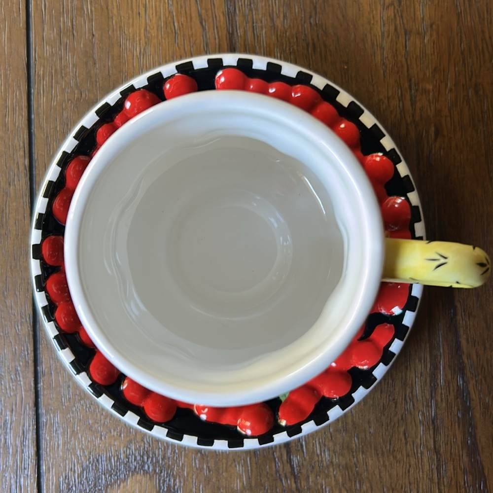 Mary Engelbreit Cheery Cherry Cup & Saucer Set - Picture 7 of 7